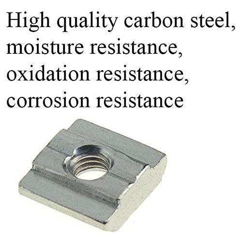 30pcs 3030 Series Sliding T Nuts Metric M6 Thread Slide in Hammer Head T-Nut for Standard 8mm T-Slot Aluminum Extrusion Profile （3030 Series M6） - size: 3030 Series M6