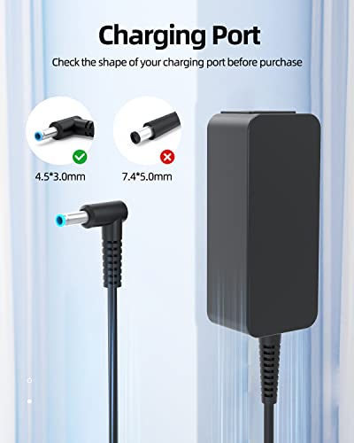 Superer 45W Charger Fit for HP Model 17-cnxxx 17-cn0065cl 17-cn0079cl 17-cn2070cl 17-cn4033cl 17-cn4065cl 17-cn3053cl 17-cn2068cl 17-cn3003cl 17-cn2083dx 17-cn0045cl 17-cn0058cl Laptop Power Cord