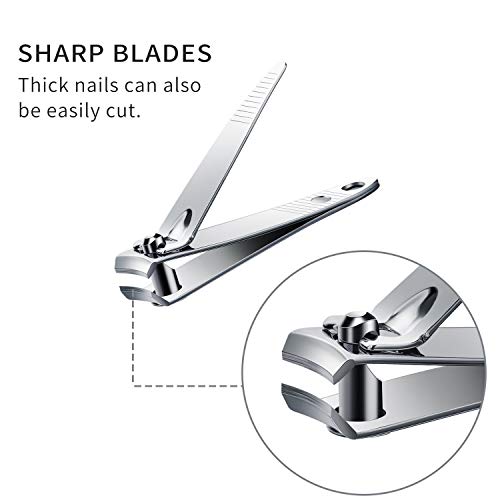 32 Pieces Stainless Steel Fingernail Nail Clipper Bulk Silver Portable Toenail Clippers Cutter Set - size: 32 Count (Pack of 1)