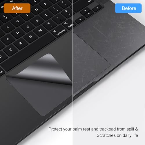 Palm Rest Cover Skin Compatible with 2026 2025-2023 MacBook Pro 16 Inch M5 M4 M3 A3428 A3429 A3403 A3186 A2991 Trackpad Protector Touch Pad Cover Skin, MacBook Pro 16" Accessories, Space Black - size: 2023+ MacBook Pro 16" M4 M3(Black)