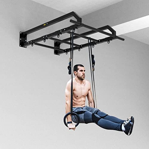 Wall Mounted Pull Up Bar, Home Gym Multifunctional Strength Training Fitness Equipment, Heavy Duty Ceiling Climbing Frame, Load 660 LBS
