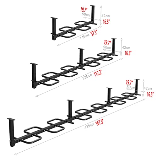 Wall-Mounted Pull-Up Bars/Climbing Frames, Home Gym Upper Body Strength Training Fitness Bar, Security And Stability, Load 300 Kg - size: 425CM