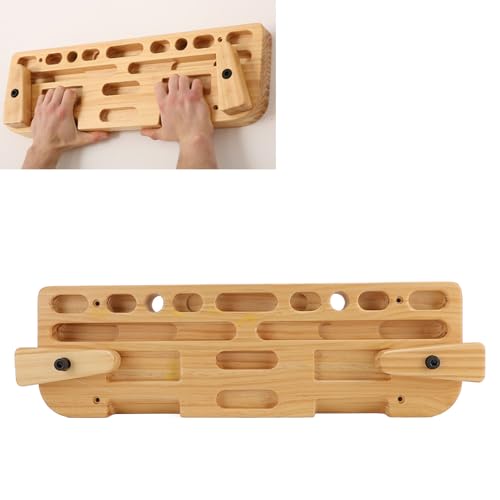 Training Hang Board for Climbing Enthusiasts Solid Wood, Multi - Grip Hole, Enhanced Strength Exercise for Home Gym and Outdoor Use