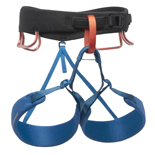 BLACK DIAMOND Men's Momentum Rock Climbing Harness, Adjustable Loops - color: Kingfisher, size: MD (30-33" Waist)