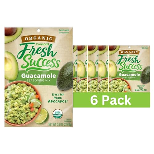 Concord Foods Organic Guacamole Mix, Just Add Avocados for Perfect Homemade Dip, Ideal for Parties, BBQs & Taco Nights, Pure Taste Seasoning, 0.8 oz