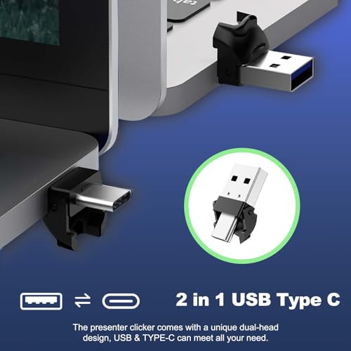 QUI Presenter Clicker USB A&C Bundle | Pen-Shaped Black & Remote-Shaped Black