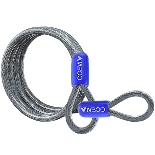 1/3in Security Cable with Loops Cut-Resistant and Waterproof | 4FT/6FT/8FT/10FT Security Cable Suitable for Travel,Home and Outdoor Activities - size: 6FT
