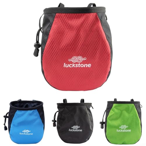 Fleece Lined Climbing Chalk Bag With Adjustable Waist Belt For Rock Climbing Weightlifting(Black) - color: Black