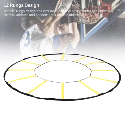 Circular Agility Trainer Sturdy 12 Rungs Agility Training Ladder Nylon Material Enhance Athletic Abilities for Soccer Basketball