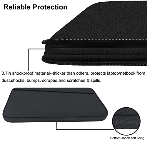 Laptop Sleeve 15.6 inch, Durable Slim Computer Carrying Bag Protective Case | Laptop Case, Computer Sleeve Handbag with Front Pocket, Laptop Cover for 15-16 Inch HP, Dell, Lenovo, Asus, Notebook, Black - color: Black, size: 15.6 Inch