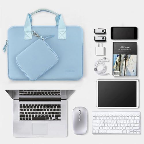Hseok Laptop Sleeve 14 inch Case with Small Case, Compatible with MacBook Neo 14, MacBook Pro 14 M5/M4/M3/M2/M1, XPS 14 and Most 14 inch Notebooks, Neoprene Computer Handbag,SK01BL01 - color: Sk01bl01, size: 14"