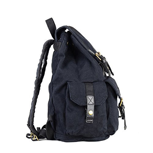 GOOTIUM 21101GRY-S Specially High Density Thick Canvas Backpack Rucksack, Black Small Size - color: Black, size: Small