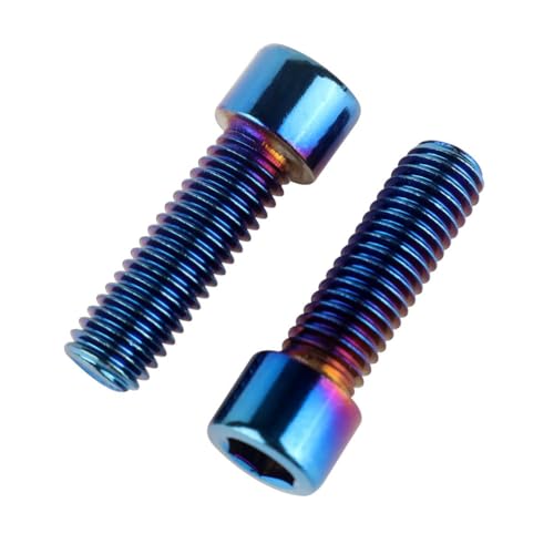 6Pcs Bike Screws M6x10 12 16 18 20 25 30 35mm Stainless Steel Socket Head Cap Allen Hex Bolt (Burnt Blue, M6 x20mm) - color: Burnt Blue, size: M6 x20mm