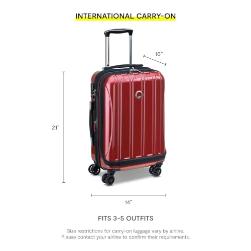 DELSEY PARIS Helium Aero Hardside Expandable Luggage with Spinner Wheels, Titanium, Carry-On 19 Inch - color: Titanium, size: Carry-On 19 Inch