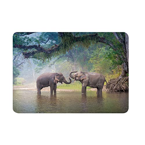 Elephant MacBook Air 13 inch Case - Plastic Hard Shell Cover & Keyboard Skin - Compatible with 2017-2010 Models A1466 A1369 - color: CH59 Elephant, size: Air 13" 2010-2017(A1369/A1466)
