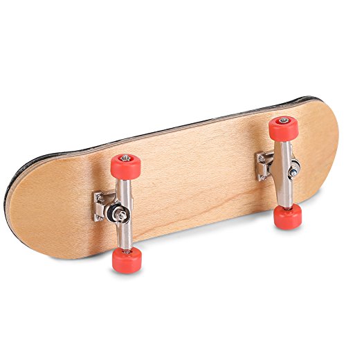 HERCHR Finger Boards, 1Pc Maple Wooden Alloy Fingerboard Finger Skateboards Creative Fingertips Daliy Playing Relaxing Movement Set with Box for Relax Play (Red) - color: Red