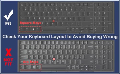 Keyboard Cover for Lenovo ThinkPad E16 Gen 1 16", Thinkpad T16 P16 P16v P16s Gen 2/Gen 1 16", Thinkpad L15 Gen 4/3 15.6" (Not Fit Thinkpad Z16, L15 Gen 2/1)-Iridescent - color: Iridescent