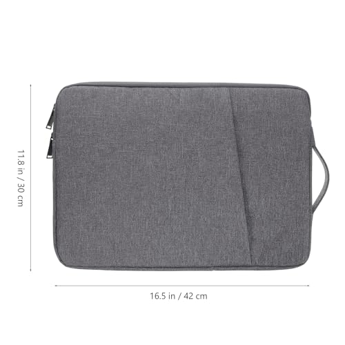 Levemolo Sturdy 15.6 Inch Laptop Bag and Tablet Sleeve with Shockproof Polyester Protection for Travel and Office Use, Dark Gray Computer Carrying Case