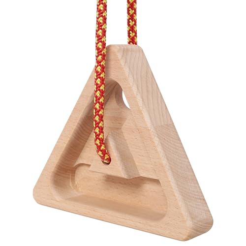 Portable Hangboard Rock Climbing, 2 pack Triangular Wooden Climbing Fingerboard with 3 Multi-Depth Pockets, Finger Strength, Arm Workout & Pull-up Training