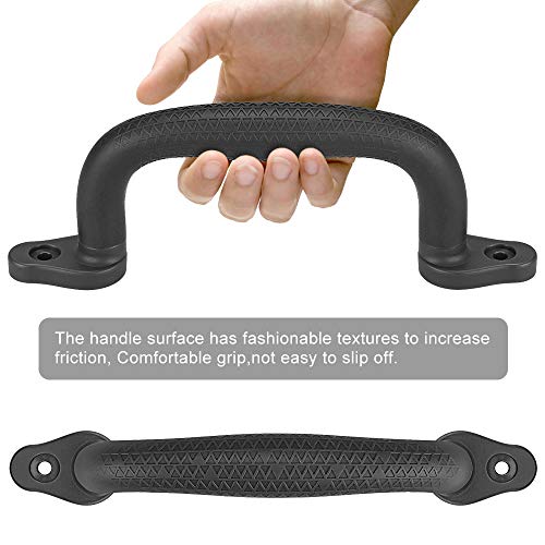 Dolibest Set of 8 Safety Playground Handles, Swing Set Kids Safety Hand Grips for Playset, Climbing Frame, Play House, Climbing Frame, Play House Handles (Black) - color: Black-8pcs