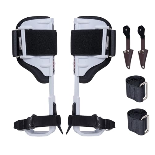 VEVOR Tree Climbing Spikes, 1 Pair Height-Adjustable Climbing Spurs, 350lbs Load Capacity Tree Climbing Gear with Straps, Arborist Equipment for Climbers, Hunting, Fruit Picking - color: White (Upgraded)