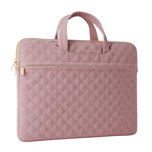Laptop Sleeve Case Bag 15.6 Inch Polyester Lightweight with Handle Compatible with 16 inch MacBook Pro M1 M2 Pro/Max 15.6 inch Acer ASUS Dell HP Thinkpad Chromebook Gaming Laptop, Pink - color: Pink, size: 15.6"-16"