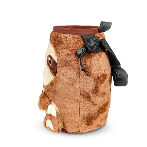 Chalk Bag for Rock Climbing - Cute Chalk Bag for Bouldering, Gym, Indoor & Outdoor Climbing with Adjustable Belt, Brush Holder & Carabiner - style: Sloth