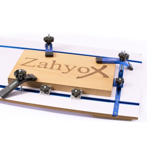4 Pack T-Track Hold Down Clamps Kit, 6-1/3" L x 1-1/5" Width, Blue | Heavy Duty Anodized Clamps for Woodworking - size: ‎4 PCS Clamps