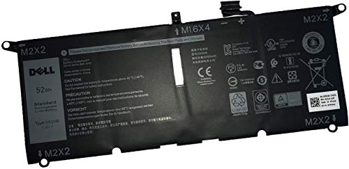 DELL DXGH8 Battery for Dell XPS 13 7390 9370 9380 Inspiron 13 5390 5391 7390 7391 Inspiron 14 7490 Latitude 3301 3311 Vostro 5390 5391 Series Notebook 7.6V 52Wh 4Cell, black, 10.7inch