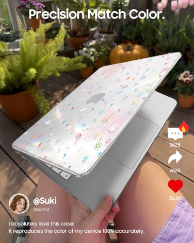 Fintie Case for MacBook Neo 13 Inch A3404 2026, Colorful Heart | Snap-On Hard Shell Cover, Ultra-Thin, Slim Fit, Lightweight - color: Colorful Heart