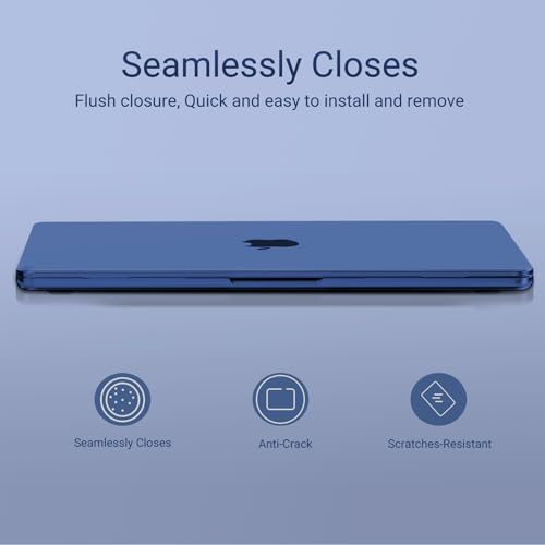 MOSISO Compatible with MacBook Neo Case 13 inch 2026 A3404 A18 Pro Chip | Ultra-Thin Surpass Natural Beauty Seamlessly Closes Protective Hard Shell Case Cover, Crystal Indigo - color: Crystal Indigo
