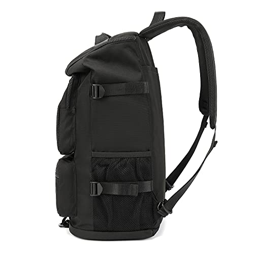 Kalesi Gym Duffle Bag Backpack 4-Way Waterproof with Shoes Compartment for travel Sport Hiking laptop (Black) - color: Black