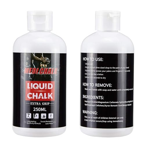 Liquid Chalk, Sports Chalk, Hand Grip Chalk,Weightlifting Chalk,Gym Chalk,Work Out Chalk for Cross Training, Powerlifting,Pole Dance - style: 250ML