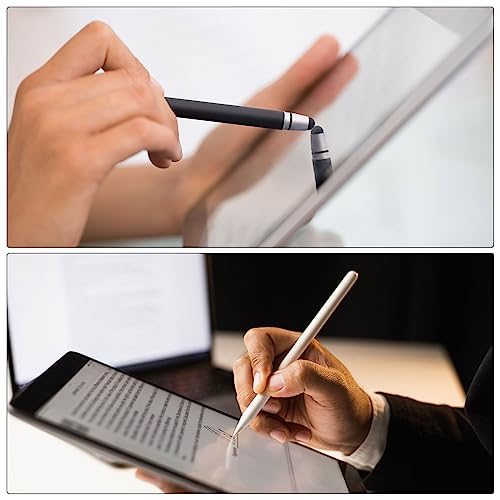 MECCANIXITY 2 in 1 Stylus Pens for Touch Screens Universal Capacitive Stylus Pen with 4 Fiber & 2 Disc Tip for Tablets Cell Phones Laptops, Pink