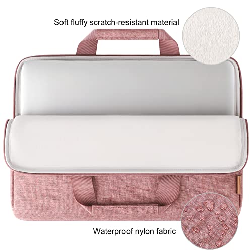 DOMISO 16 inch Laptop Sleeve Protective Case Cover Compatible with 16 16+ inch HP Dell ASUS Lenovo Chromebook,Waterproof Computer Cases Bag with Handle,Pink - color: Pink, size: 16"