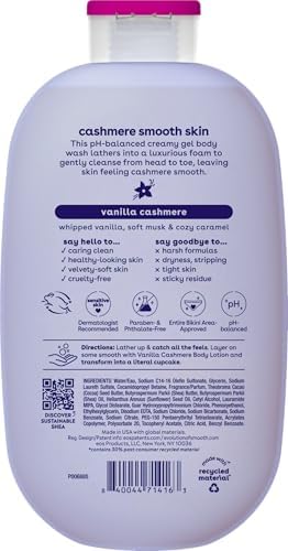eos Cashmere Body Wash- Vanilla Cashmere, Creamy Gel with Shea Butter, 16 fl oz