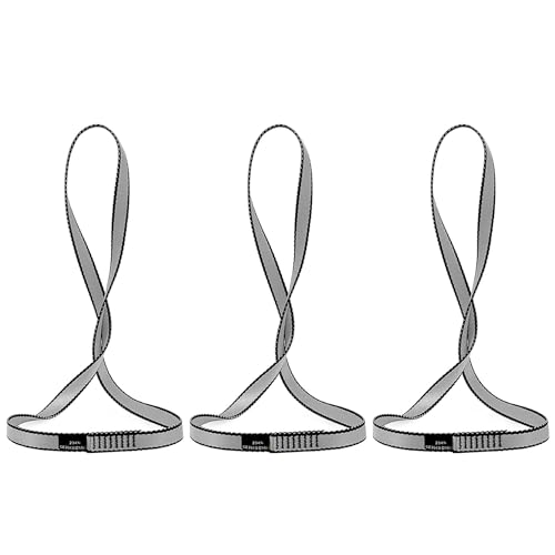18MM Nylon Climbing Sling Runner 23KN CE2008/EN566 Rock Climbing Webbing Straps for Outdoor Climbing, Rappelling, Swing, Yoga Hammock etc - color: Grey|120cm/48inch|3PCS