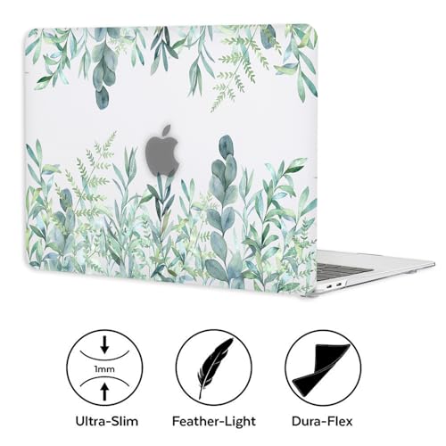 Case for MacBook Pro 14-inch Laptop M5 M4 M3 M2 M1 A3427 A3426 A3434 A3112 A3185 A3401 A2918 A2992 A2779 A2442 2026-2021 Release, Hard Shell&Keyboard Cover&Screen Protector&Webcam Cover, Green Plants - color: Green Clear