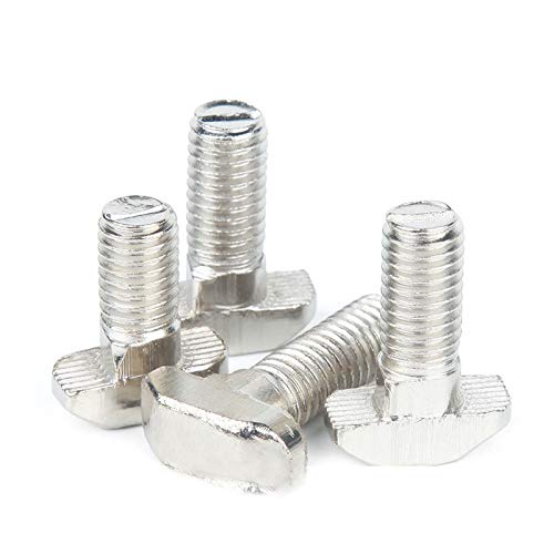 20 Pcs M8 x 30mm Thread T Slot Drop-in Bolt T-Bolt Hammer Head Bolt T Screw Stud for 4040 Series Standard 8mm T-Slot Aluminum Extrusion Profile (4040 Series) - size: 40-M8x30mm