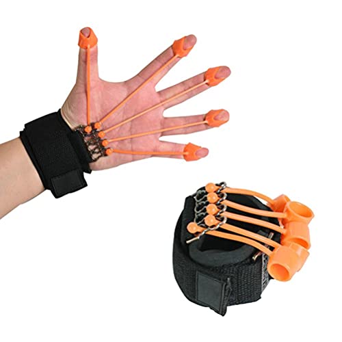 Finger and Hand Extensor Trainer Exerciser - with Resistance Band Stretcher Strengthener, Finger Flexion Extension Training Strengthener
