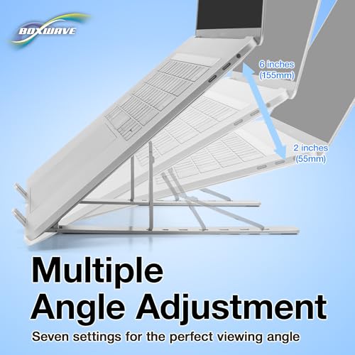 BoxWave Stand and Mount Compatible with Amazon Fire HD 10 (9th Gen 2019) - Compact QuickSwitch Stand, Portable Multi Angle Viewing Foldable Riser - Metallic Silver