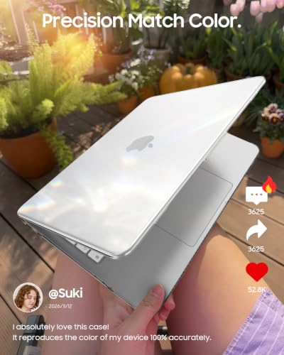 Fintie Case for MacBook Neo 13 Inch A3404 2026, Crystal Clear | Snap-On Hard Shell Cover, Ultra-Thin, Slim Fit, Lightweight - color: Crystal Clear