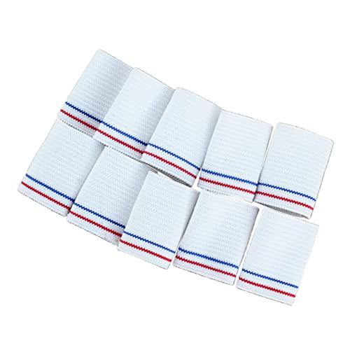 20pcs Nylon Finger Sleeves Breathable Protective Sports Guards for Basketball Volleyball Training White Knit Design for Joint Support and Injury Prevention
