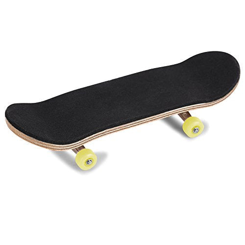HERCHR Finger Boards, 1Pc Maple Wooden Alloy Fingerboard Finger Skateboards Creative Fingertips Daliy Playing Relaxing Movement Set with Box for Relax Play (Yellow) - color: Yellow