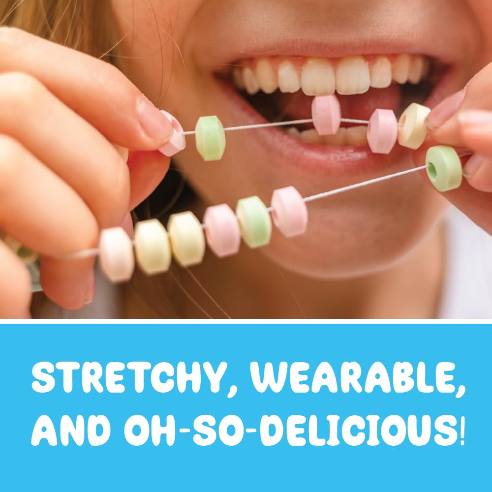 4YoreElves 80 Candy Necklaces – Nostalgic Pastel Candy Jewelry for Party Favors & Goodie Bags