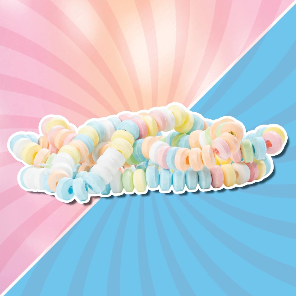 4YoreElves 80 Candy Necklaces – Nostalgic Pastel Candy Jewelry for Party Favors & Goodie Bags