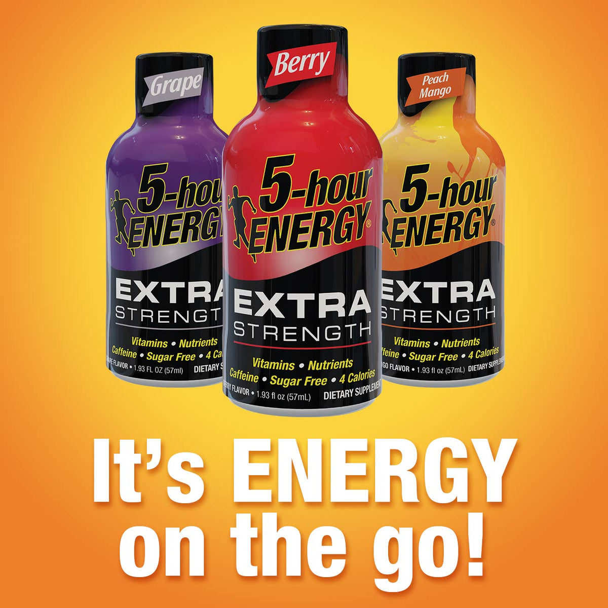 5-hour ENERGY Shot Extra Strength Peach Mango – 1.93 oz, 12 Count