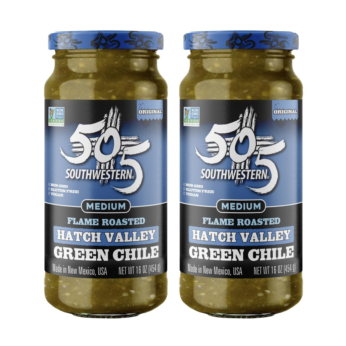 505 Southwestern Flame Roasted Green Chile, 16 oz – Pack of 2