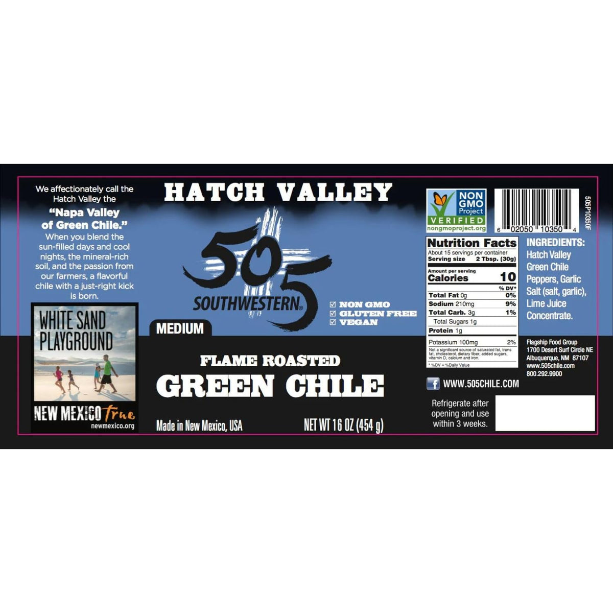 505 Southwestern Flame Roasted Green Chile, 16 oz – Pack of 2