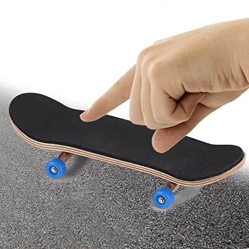 HERCHR Finger Boards, 1Pc Maple Wooden Alloy Fingerboard Finger Skateboards Creative Fingertips Daliy Playing Relaxing Movement Set with Box for Relax Play (Dark Blue) - color: Dark Blue